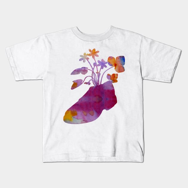 Shoeflowers Kids T-Shirt by BittenByErmines